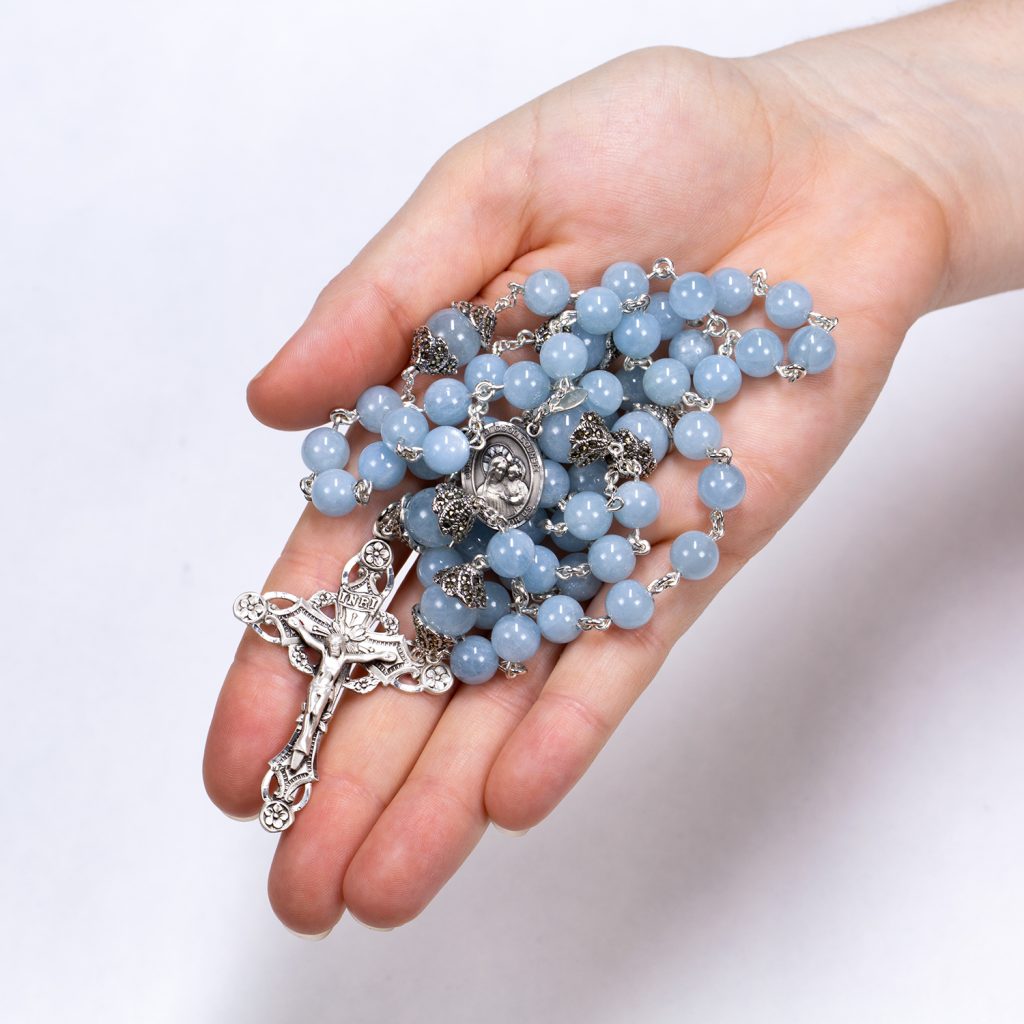 Blue Aquamarine Rosary