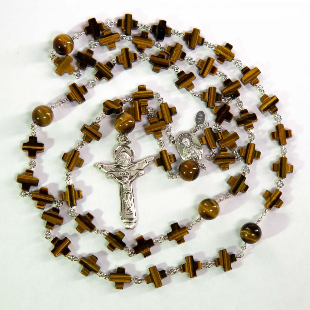 Tiger Eye Rosary | Handmade for Catholic Men