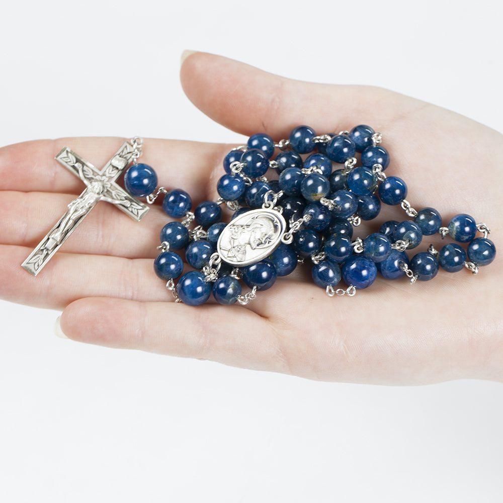 Blue Apetite handmade rosary for Catholic Men
