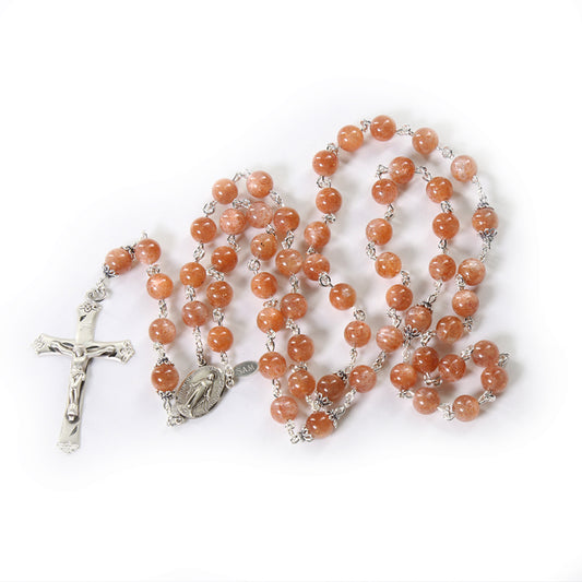 Orange Sunstone Rosary