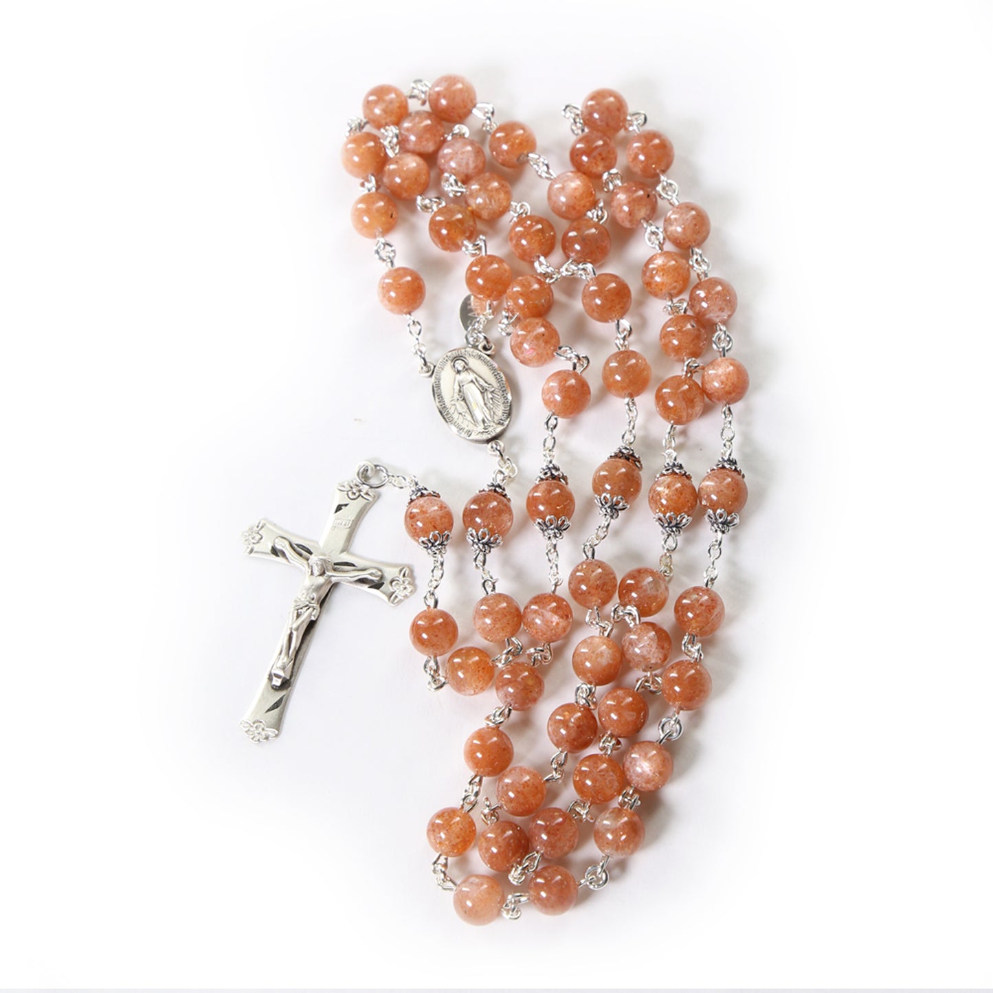 Orange Sunstone Rosary